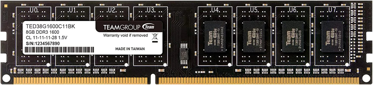 8GB DDR3 1600MHz UDIMM Desktop Memory W59465