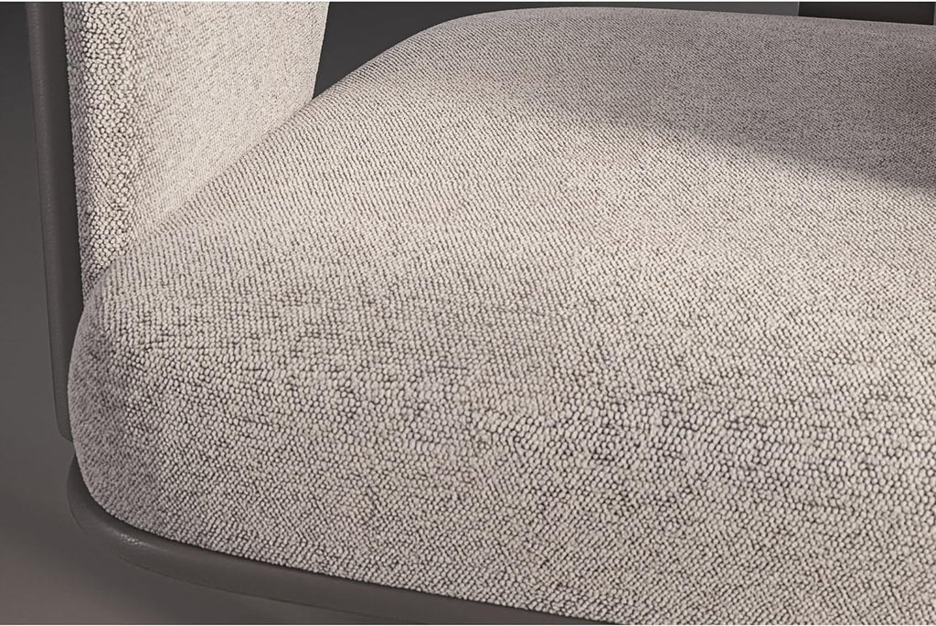 Bouclé Fabric Vegan Leather Low-Back Task Chair D107987