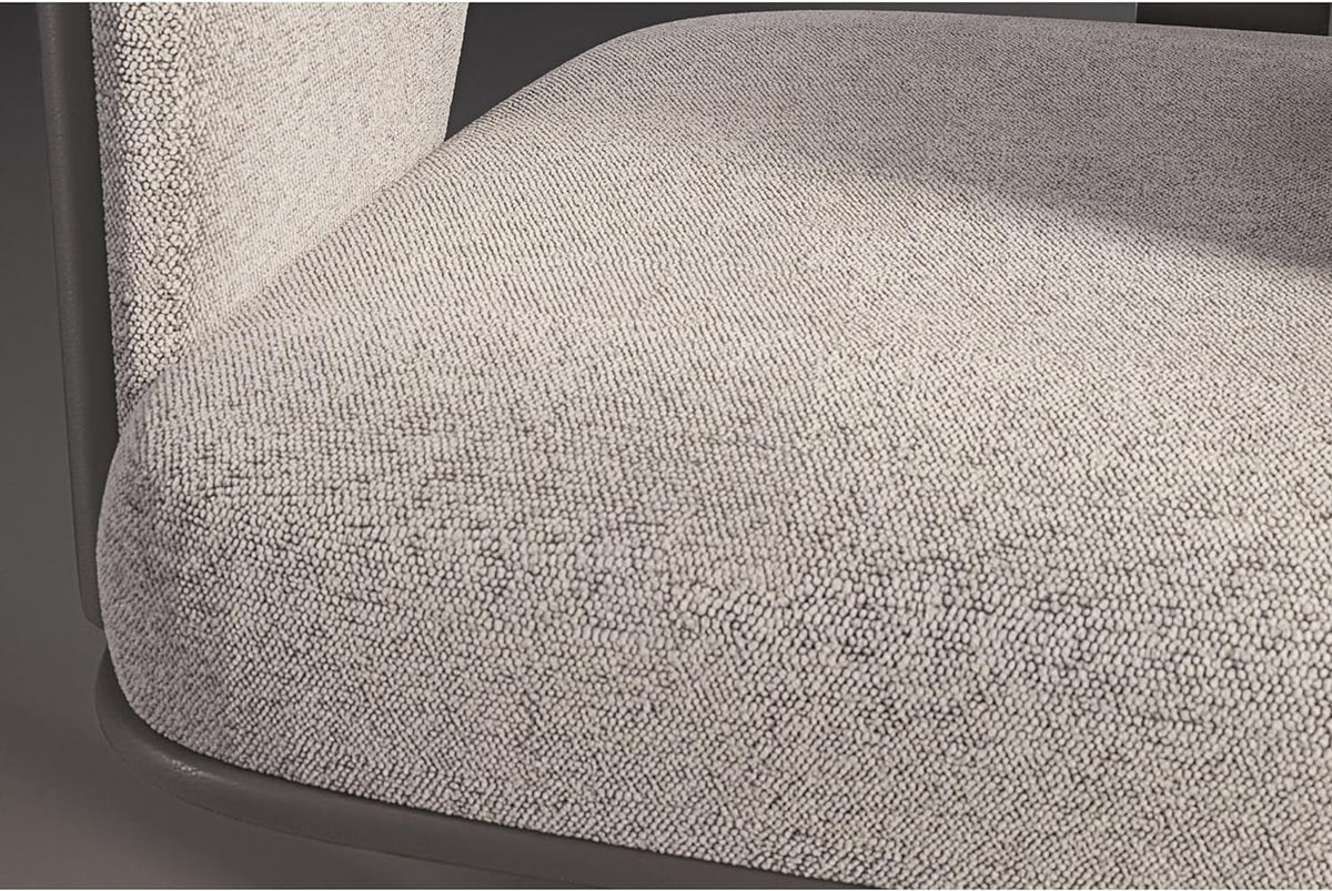 Bouclé Fabric Vegan Leather Low-Back Task Chair D107987