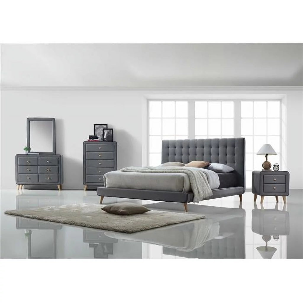 Light Gray Fabric Dresser A2560