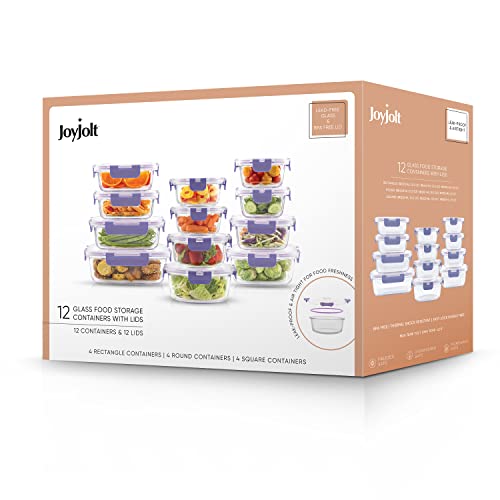 24pc Borosilicate Glass Storage Containers with Lids U151