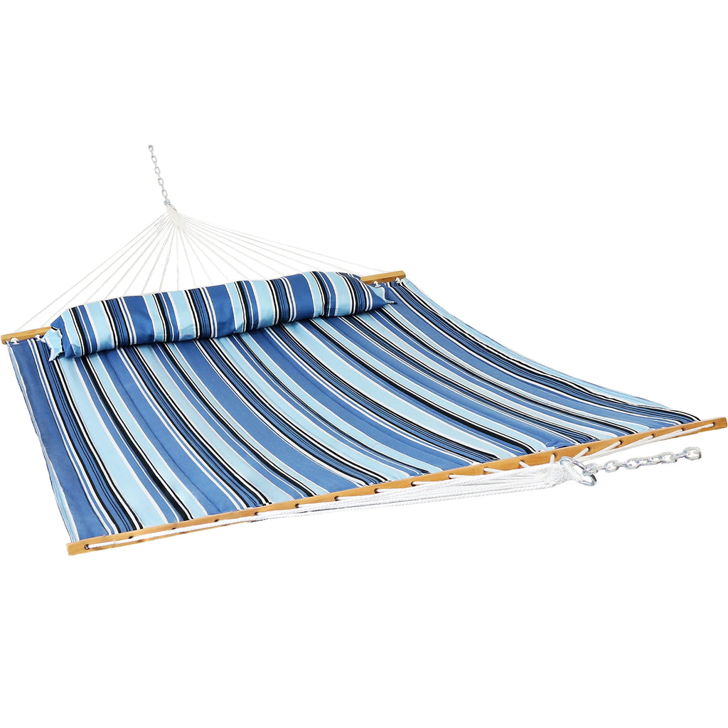 Quilted Fabric Double Hammock with Pillow D73470