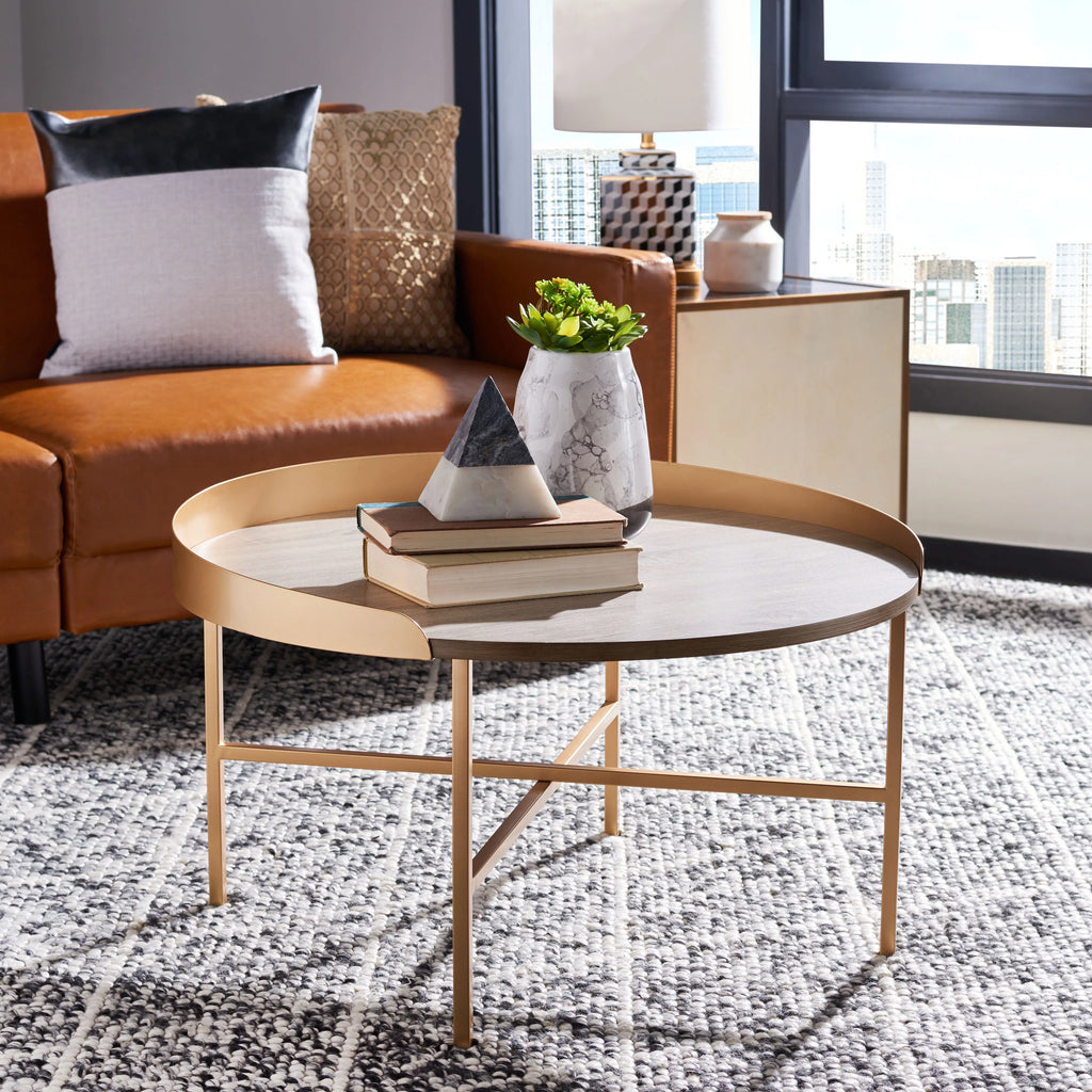 Round Light Grey Oak Coffee Table X481