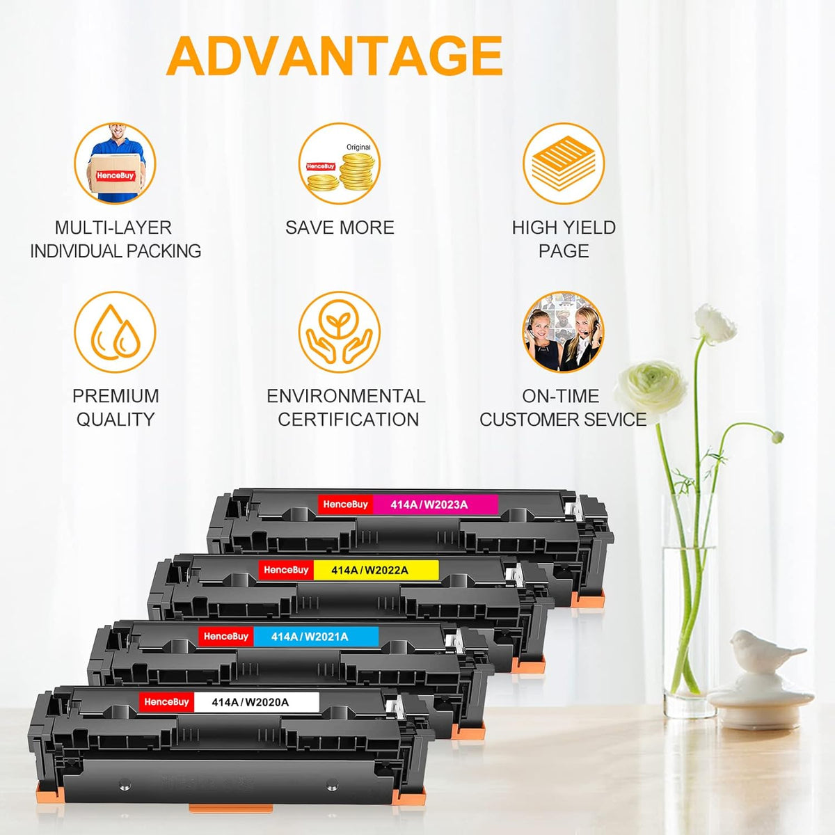 Compatible Toner Cartridge Replacement 4-Pack T185