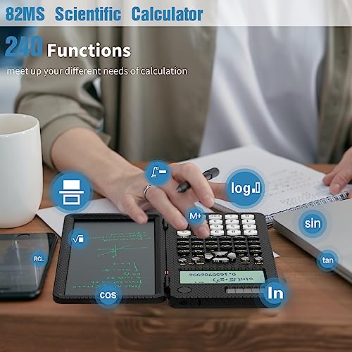 Pink 991ES MAX Foldable Scientific Calculator with Notepad 417 Function Solar Energy V4879