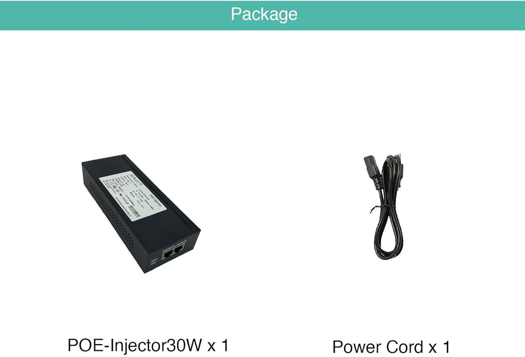 30W Gigabit Single Port Power Over Ethernet PoE Injector W795