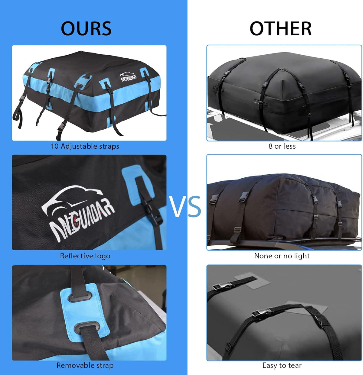 21 Cubic Feet Waterproof Car Roof Bag F400965