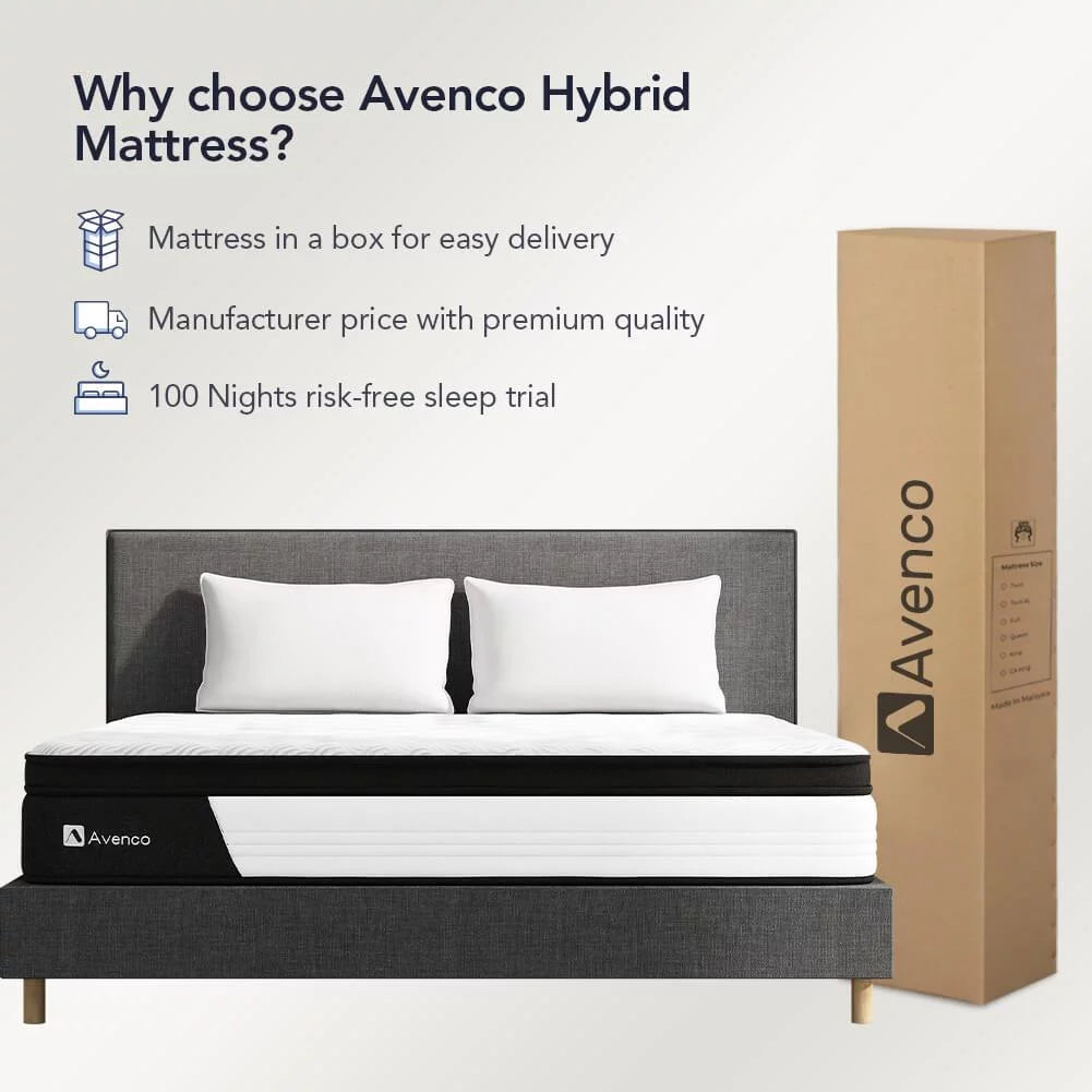 Queen Size 12-Inch Hybrid Memory Foam Innerspring Mattress R4937