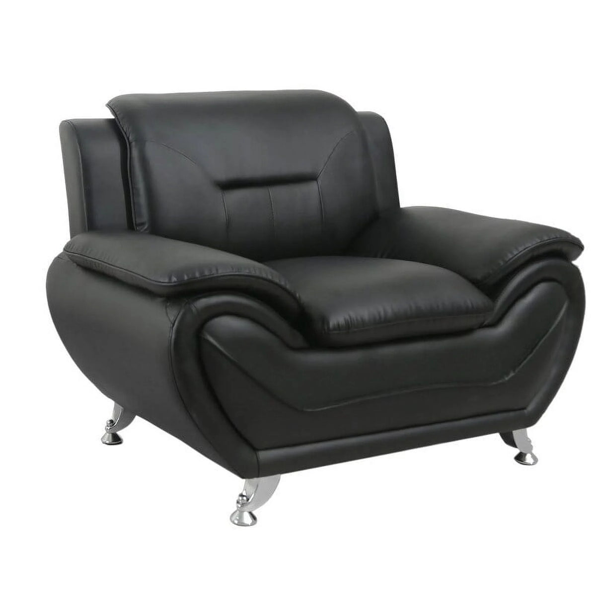 Red Faux Leather Upholstered Club Chair P22858