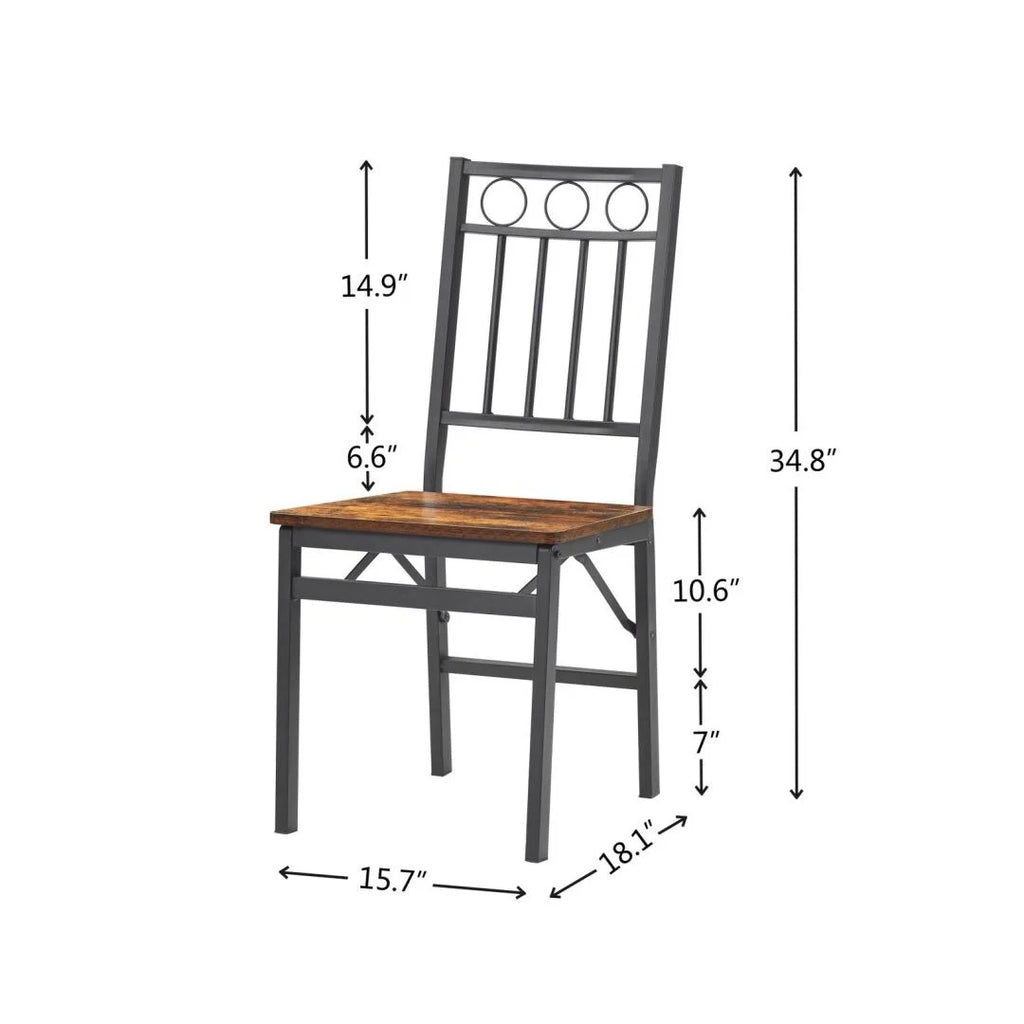 Metal and Wood Folding Chair U4555