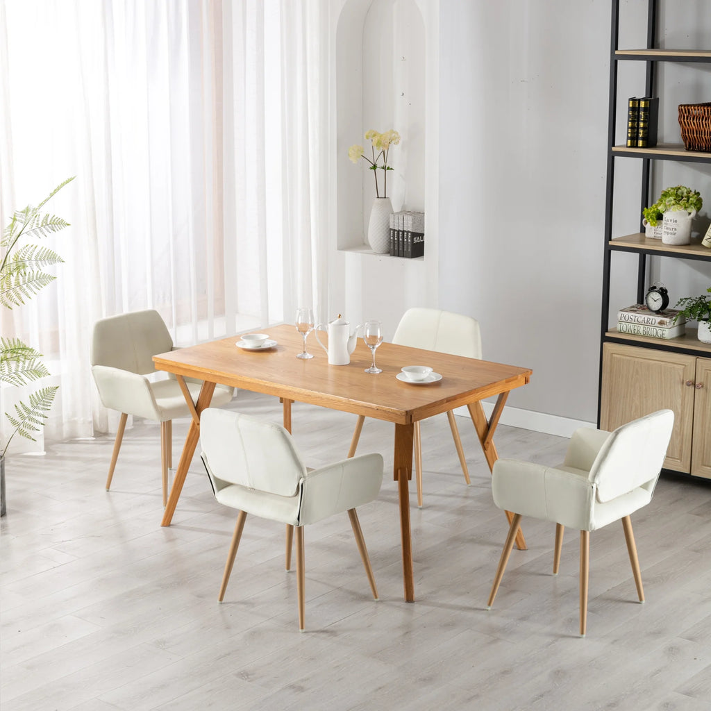 Modern Upholstered Accent Chairs with Metal Legs R349
