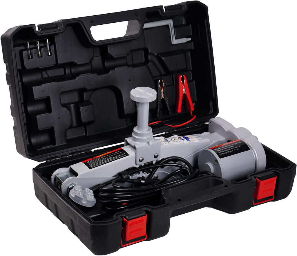 Red Pack of 2 Electric Car Jack Kit 3Ton 12V Portable Air Floor Jack O778
