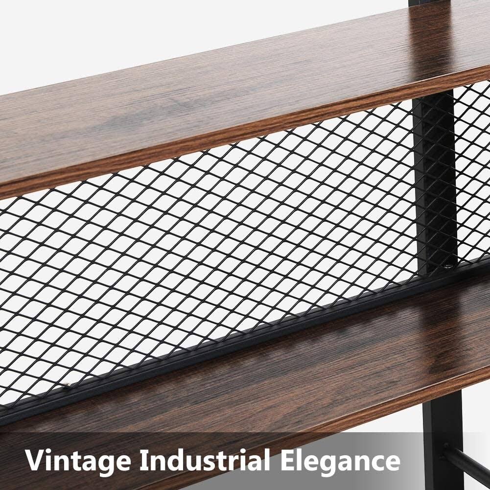 Black 5-Shelf Bookshelf D576123