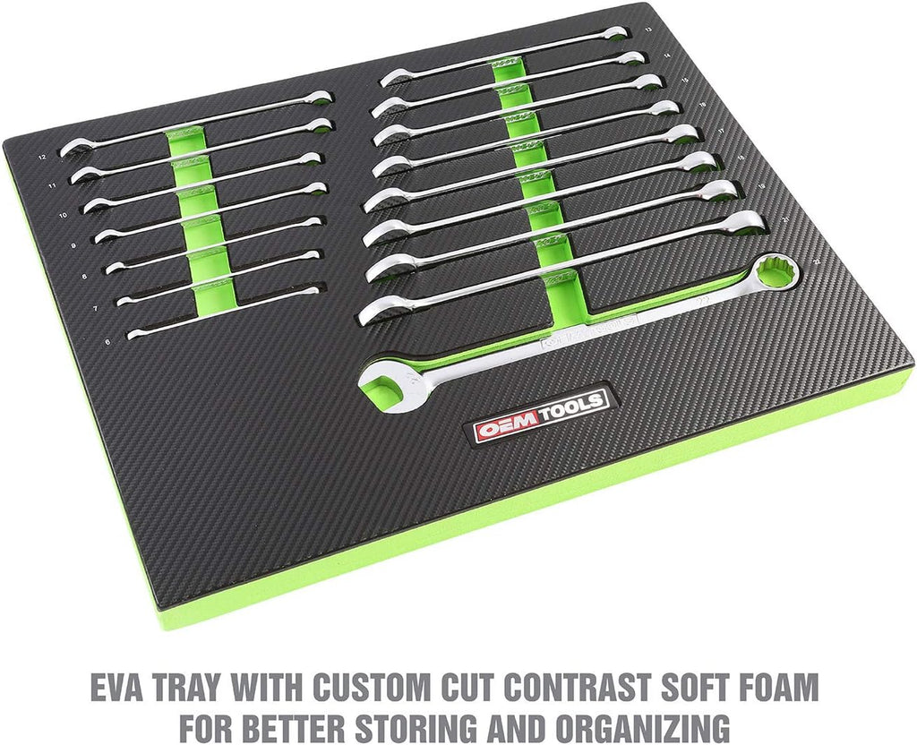 16 Piece Metric Combo Wrench Set with Foam EVA Tray A486