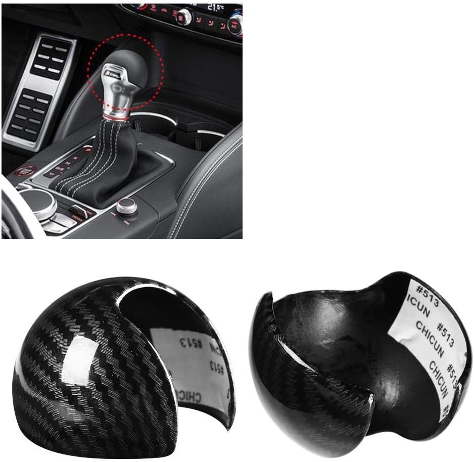 Carbon Fiber Style Car Gear Shift Knob Head Cover Cap R5577