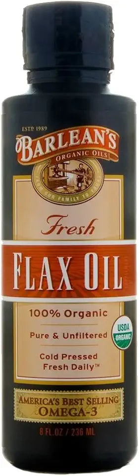 Organic Flax Oil 8 Ounce Bottles Pack of 2 F44466