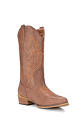 Cowboy Boots Pull On Pointy Toe Mid Calf Boots E617