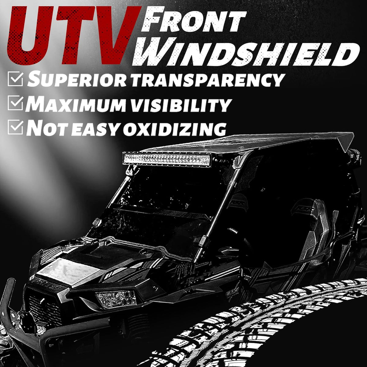 3-in-1 Full Clear Windscreen with Stretch Bracket O86270