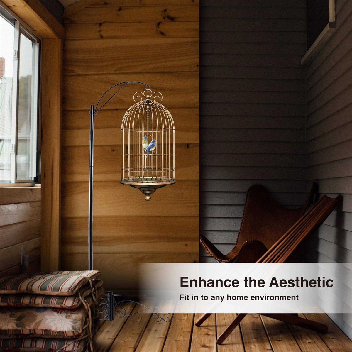 61 Inch Bird Cage Stand Shepherd Hook B9888