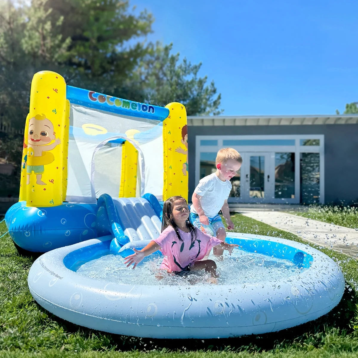 Inflatable Bouncer with Slide & Pool A689921