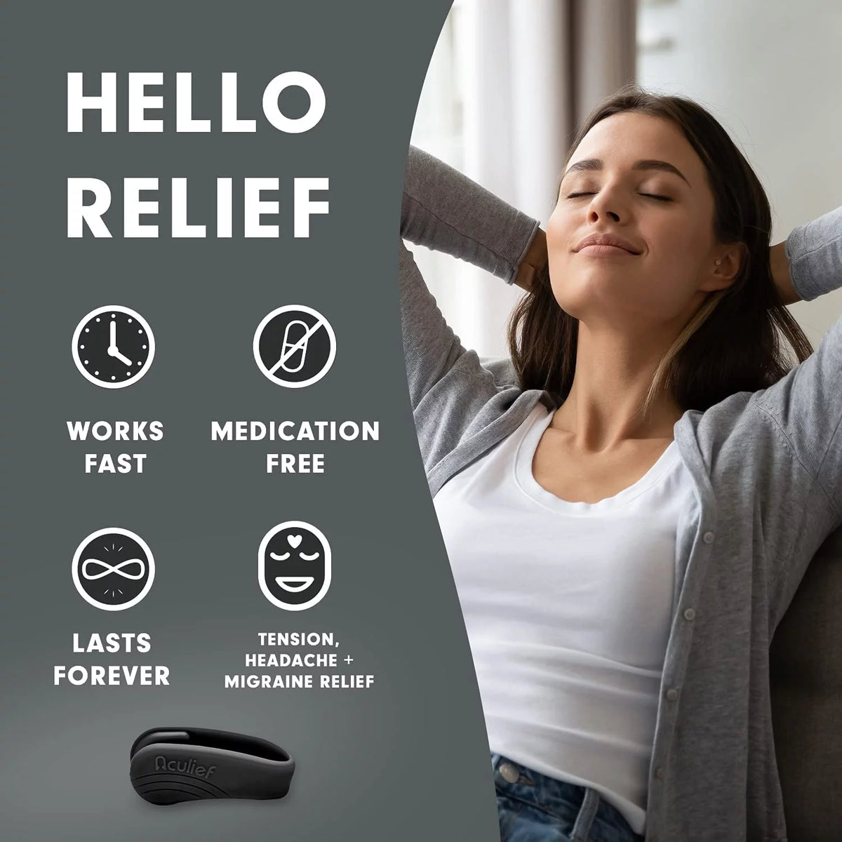 Black 2 Pack Wearable Acupressure Device W749420