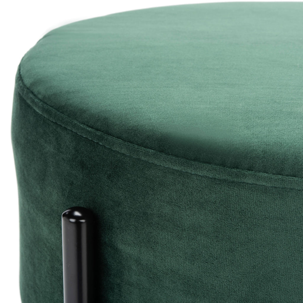 Round Ottoman Grey / Black X596