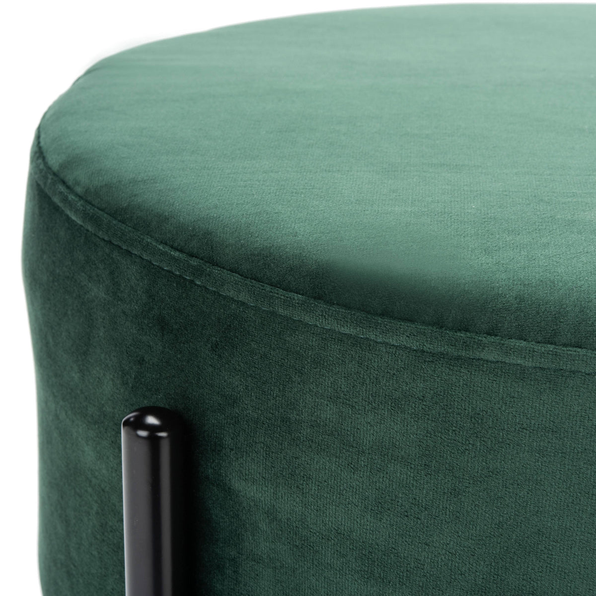 Round Ottoman Grey / Black X596