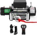 9500-lb. Load Capacity Electric Winch Kit, 12V Steel Cable Winch with Roller Fairlead G321