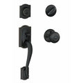 Aged Bronze Handleset with Single Cylinder Deadbolt and Door Knob K7559
