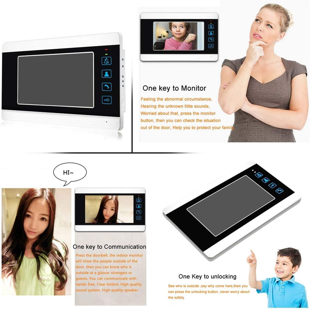 7 Inches Wired Video Doorbell Intercom System O5123