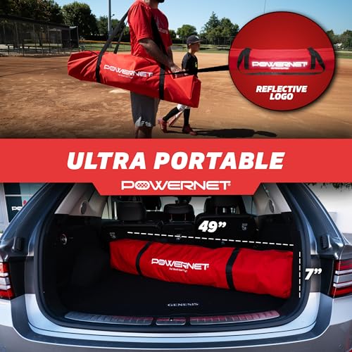 Portable Softball Baseball Training Net with Carrying Bag R908912