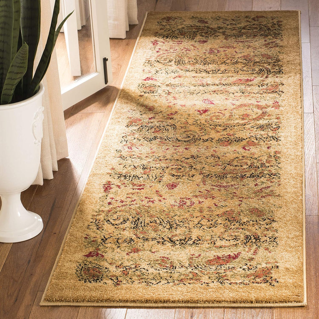 Beige & Multi Traditional Runner Rug L3727