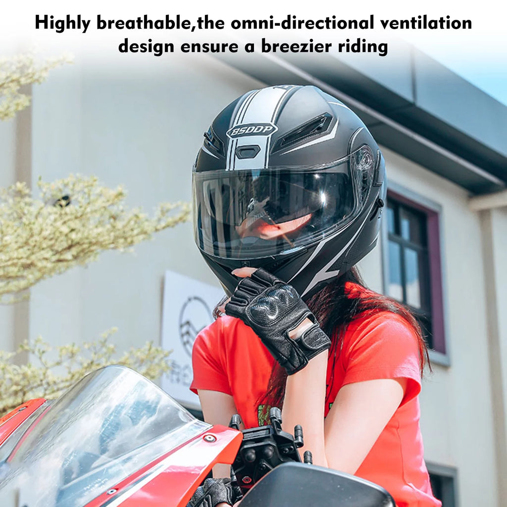 Motorcycle Full Face Flip up Dual Visor G147