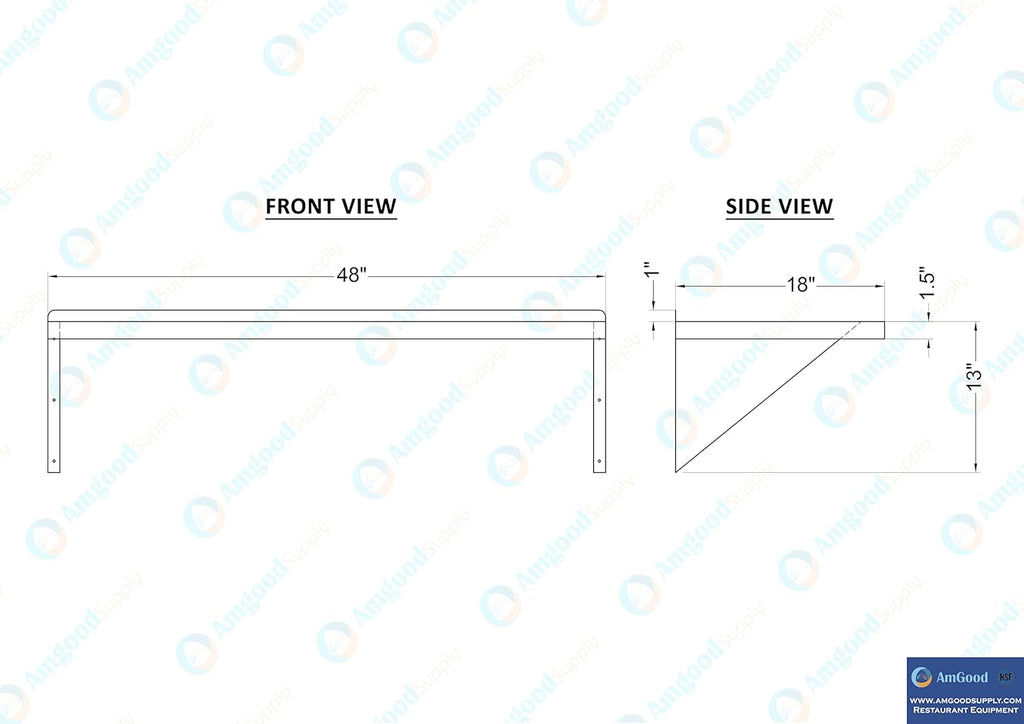 Stainless Steel Wall Shelf N4070
