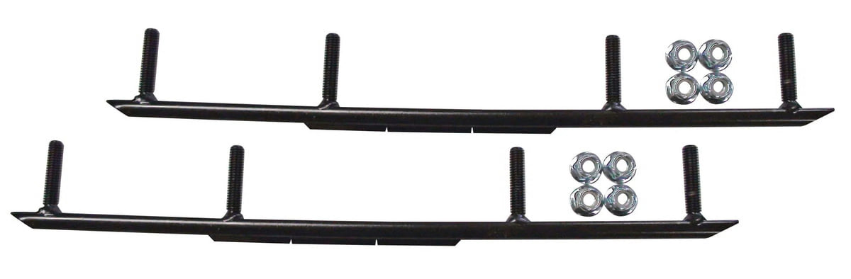 Blue MTX Snowmobile Skis with 4" Round Bars Complete Kit W60750