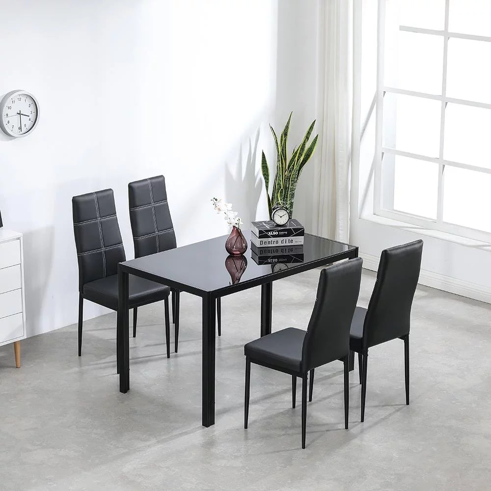 5 Piece Glass Dining Table Set P469920