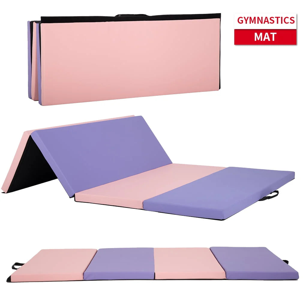 6'x4'x2" Thick 4 Folding Gymnastics Mat Y774