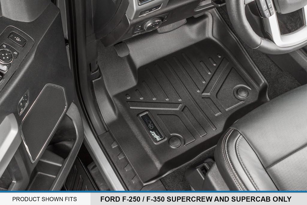 Black 2 Row Floor Mats Liner Set R2865