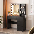 Black 4 Drawer Makeup Vanity Table L746