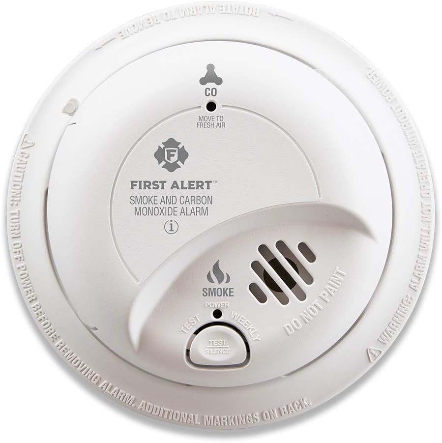 Hardwired Smoke and Carbon Monoxide Detector with 10 Year Sealed Battery Backup, White Pack of 2 V5154