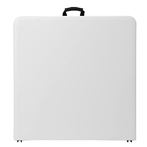 6 ft White Plastic Folding Table with Steel Legs G30152
