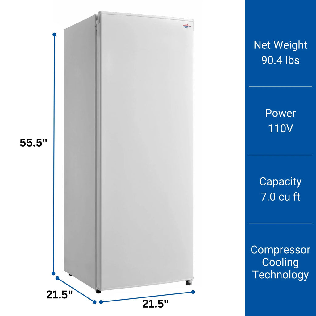 White 7.0 cu ft Upright Freezer J4555