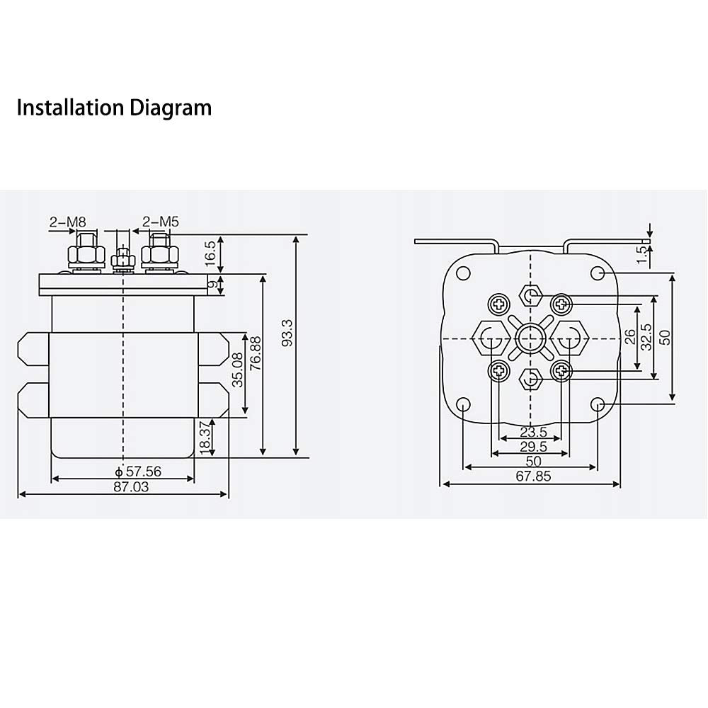 500A DC Contactor, Single Pole, 48V R69385