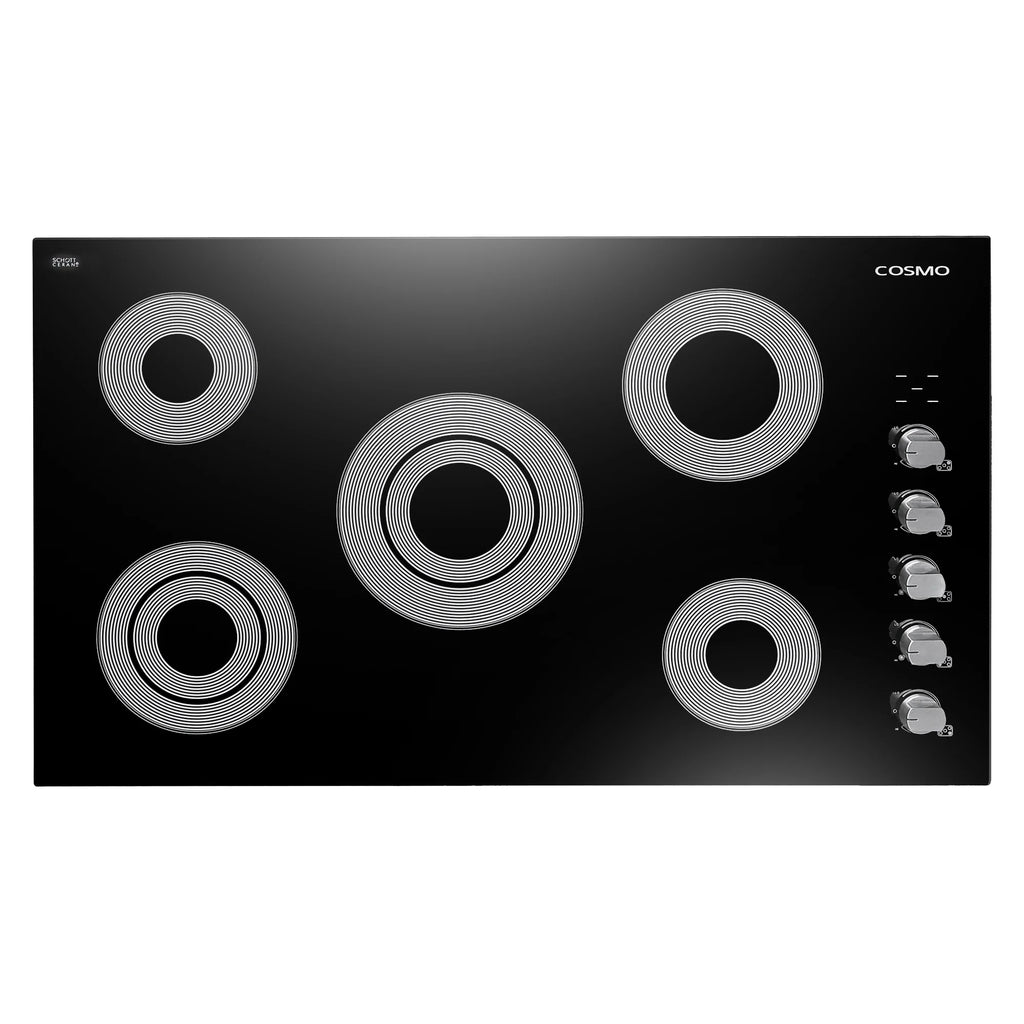 5 Piece Kitchen Appliance Package With 36" Electric Cooktop 30" Single Electric Wall Oven 24.4" Countertop Microwave French Door Refrigerator 24" Built-in Fully Integrated Dishwasher H55973