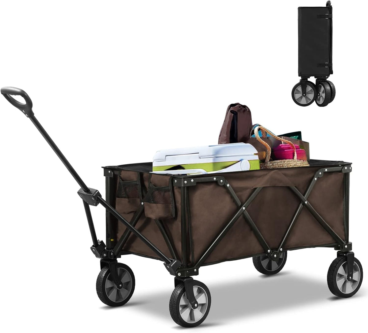Collapsible Heavy Duty Utility Wagon Cart with Wheels M849