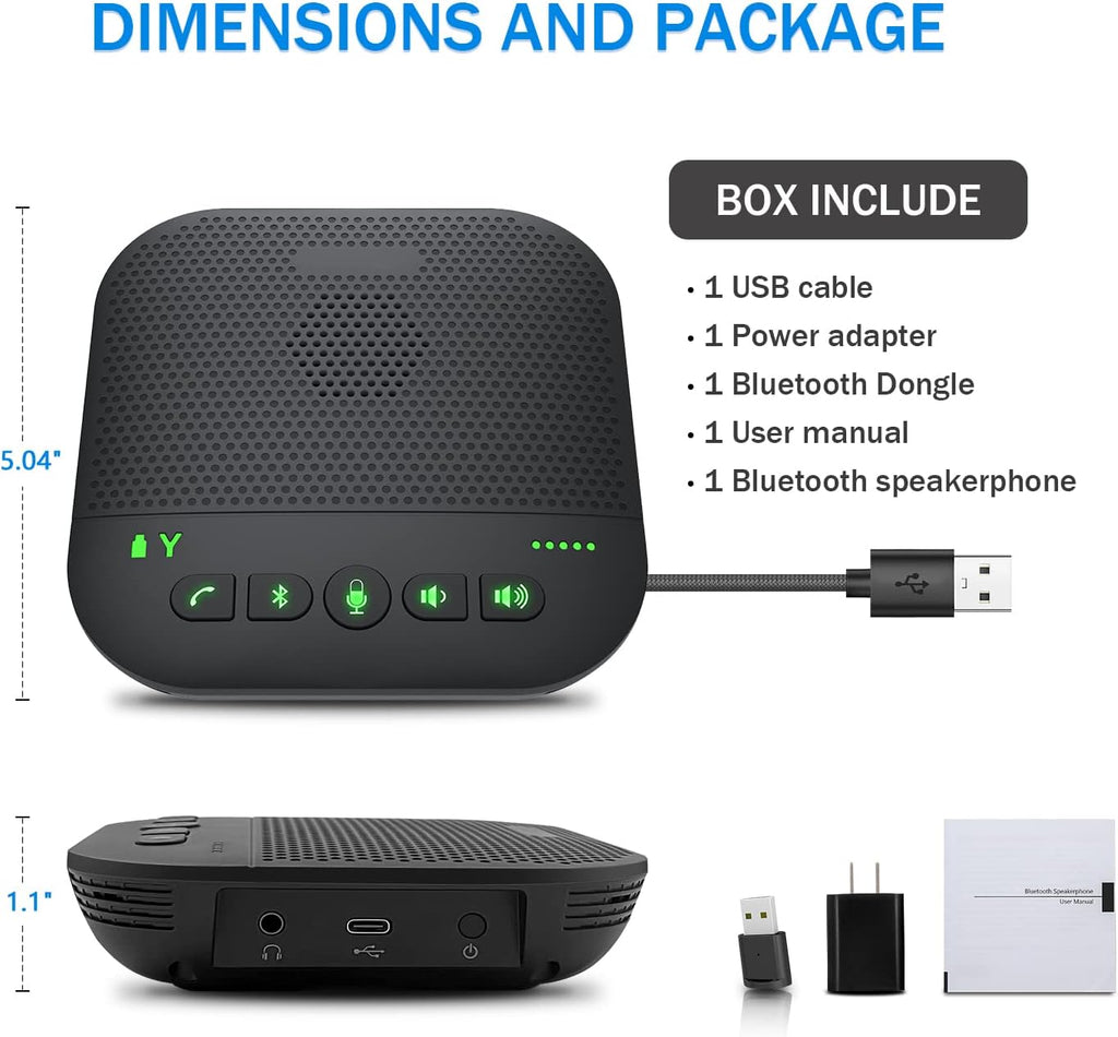 Bluetooth Conference Speakerphone with 4 Mics L955