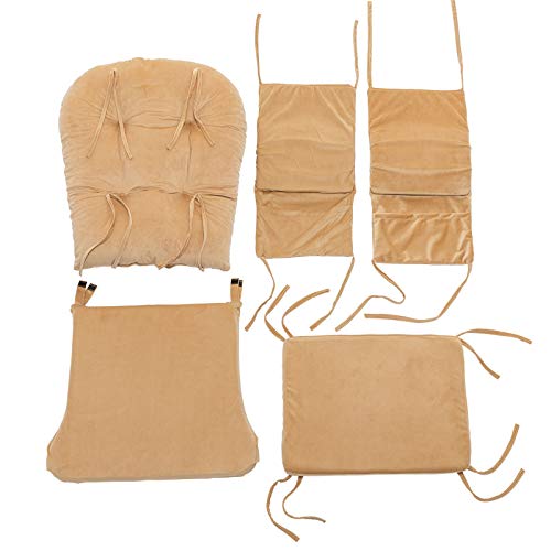 Royal Blue Velvet Rocking Chair Cushion Set with Ties, 5PCS I97123