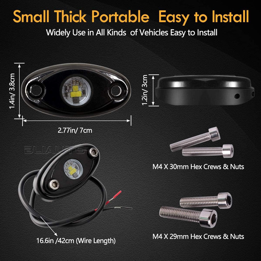 White 10PCS Waterproof LED Rock Light Pods Y40361