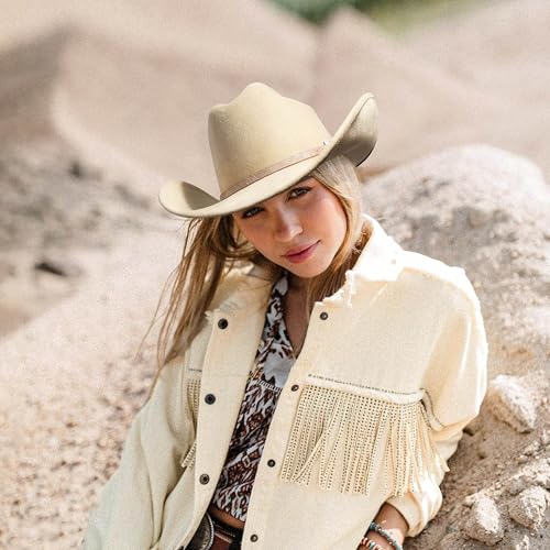 Felt Cowboy Hat with Shapeable Wide Brim F379