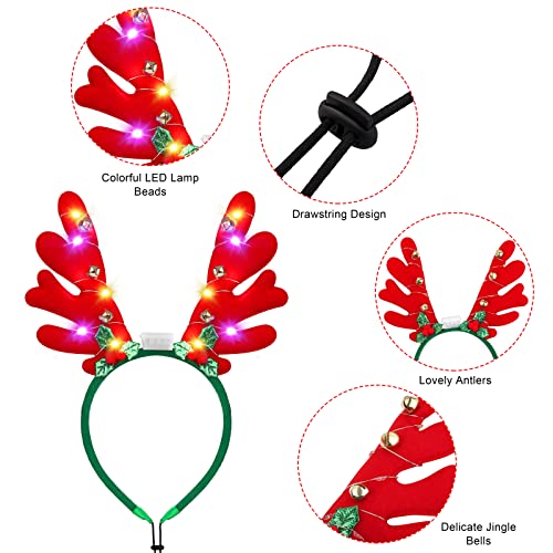 Light up Pet Christmas Headbands 3 Pieces T817018
